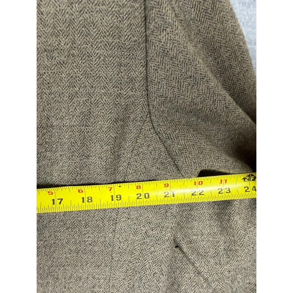 Claiborne for The Bon-Ton Mens 42L Alpaca Herringbone Blazer Brown 3‎ Button